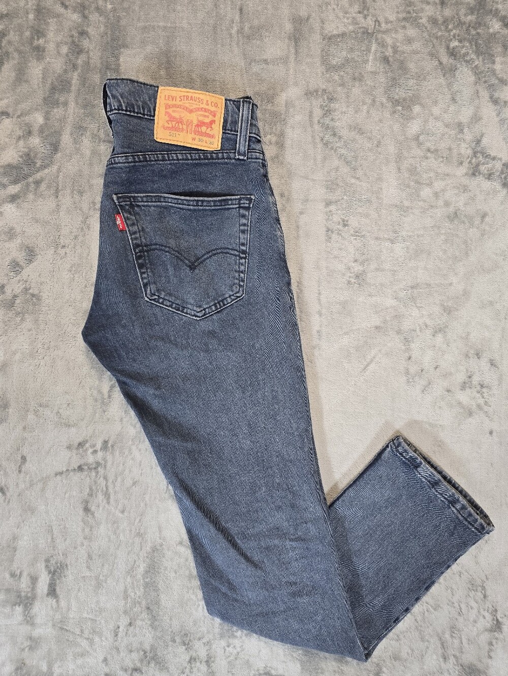 Levi's 511 Charcoal Gray Denim Jeans Size 30x32 Firsts 34x29